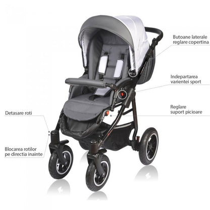 Carucior VESSANTI Crooner 3 in 1 - Gray
