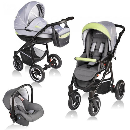 Carucior VESSANTI Crooner 3 in 1 - Green/Gray