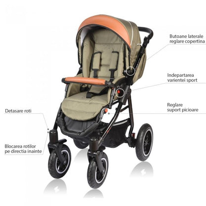 Carucior VESSANTI Crooner 3 in 1 - Petrol