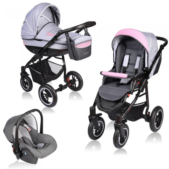 Carucior VESSANTI Crooner 3 in 1 - Pink/Gray