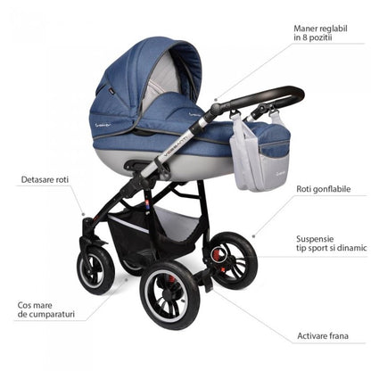 Carucior VESSANTI Crooner Prestige 2 in 1 - Blue
