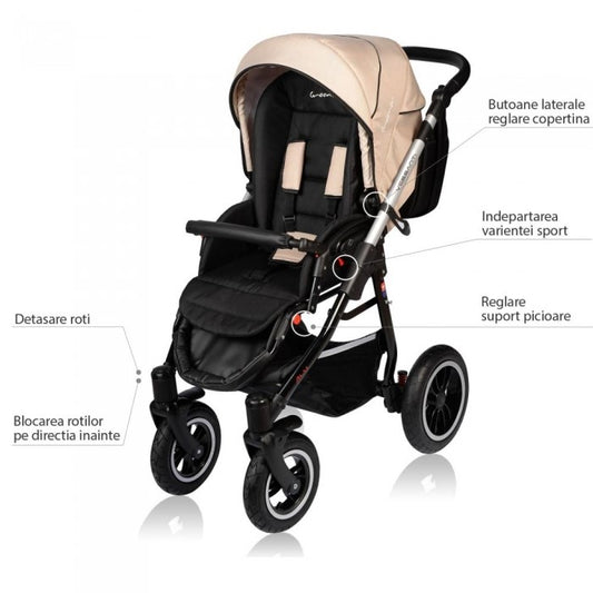 Carucior VESSANTI Crooner Prestige 2 in 1 - Cream