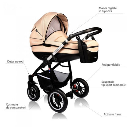 Carucior VESSANTI Crooner Prestige 3 in 1 - Cream