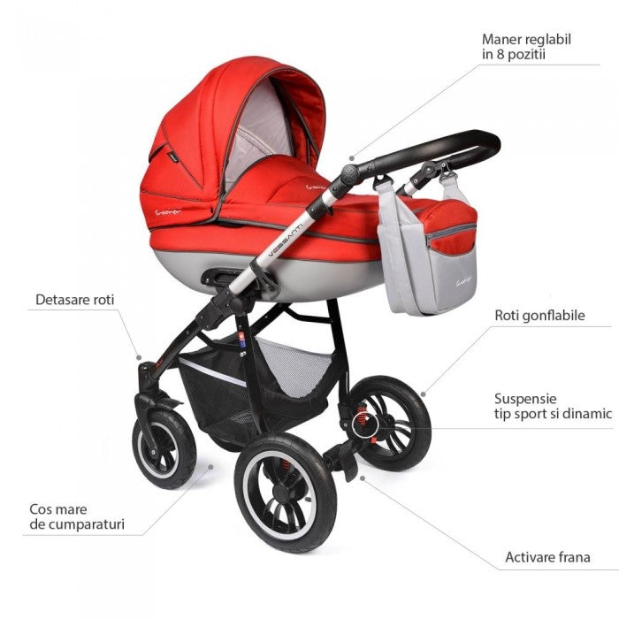 Carucior VESSANTI Crooner Prestige 3 in 1 - Red