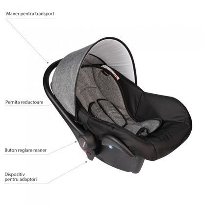 Scaun auto 0-10 kg VESSANTI Crooner Prestige - Gray