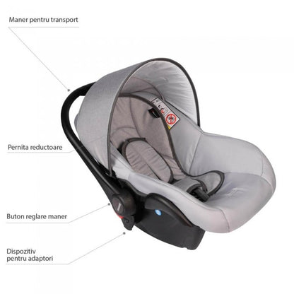 Scaun auto 0-10 kg VESSANTI Crooner Prestige - Light Gray
