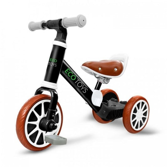 Bicicleta de echilibru 3 in 1 cu pedale pentru copii Ecotoys LC-V1322 - Negru