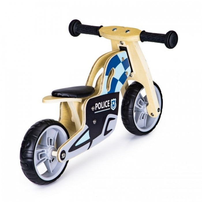 Bicicleta de echilibru din lemn cu roti EVA Ecotoys LC-V1330 - Politie