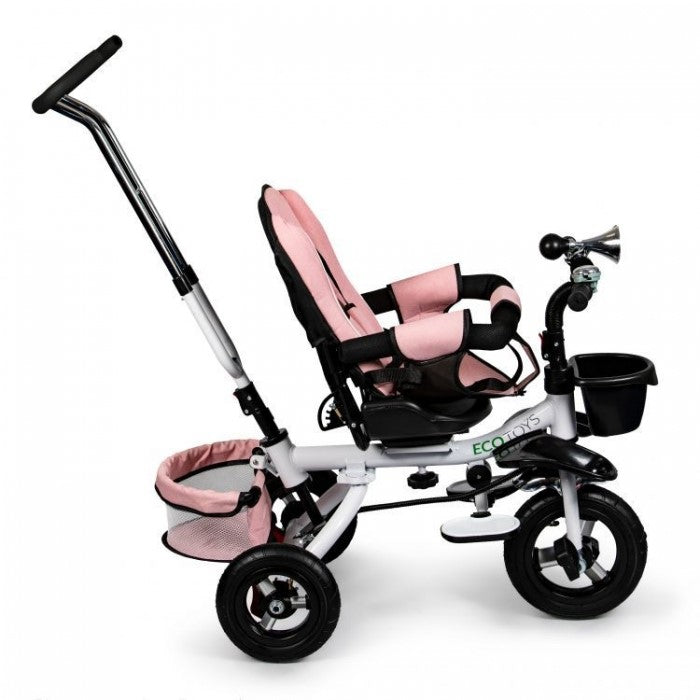 Tricicleta cu sezut rotativ Ecotoys JM-068-17 - Roz pudra