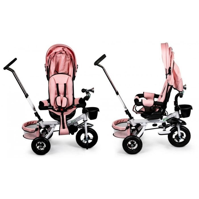 Tricicleta cu sezut rotativ Ecotoys JM-068-17 - Roz pudra