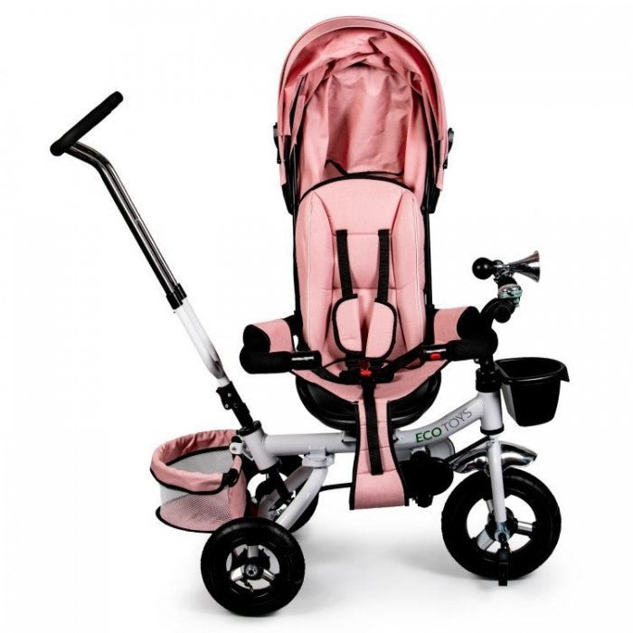 Tricicleta cu sezut rotativ Ecotoys JM-068-17 - Roz pudra