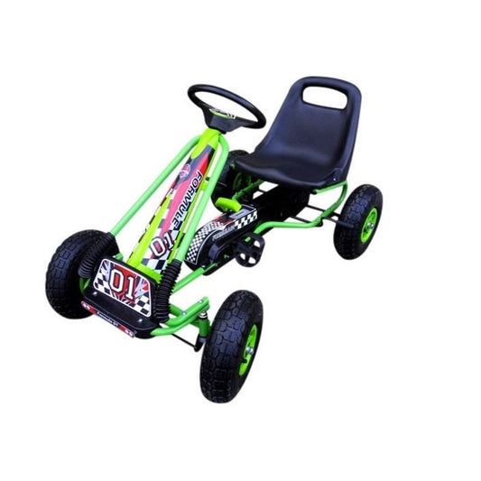 Kart cu pedale Gokart, 3-7 ani, roti gonflabile, G1 R-Sport - Verde