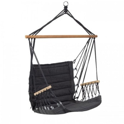 Leagan Suspendat Pentru Interior/exterior, Cu Spatar, 2 manere, Cuib De Barza, 120 kg, GW-924, Gri