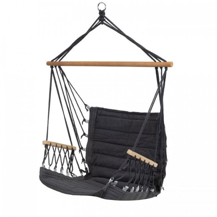 Leagan Suspendat Pentru Interior/exterior, Cu Spatar, 2 manere, Cuib De Barza, 120 kg, GW-924, Gri