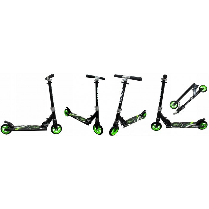 Trotineta pliabila cu roti de 145 mm R-Sport H7 - Negru - Verde