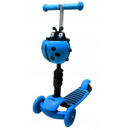 Trotineta 5 in 1, roti cu LED, platforma antiderapanta, JR R-Sport - Albastru