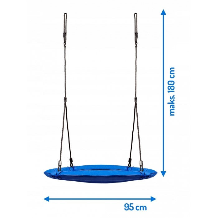 Leagan tip cuib pentru copii XXL, 95 cm, 150 kg, Neo-Sport 1000, Albastru