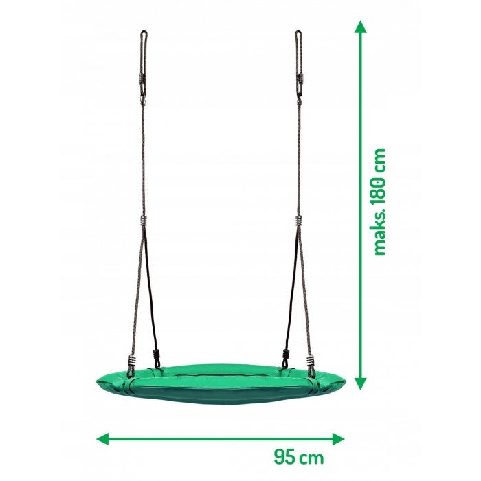 Leagan tip cuib pentru copii XXL, 95 cm, 150 kg, Neo-Sport 1001, Verde