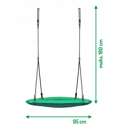Leagan tip cuib pentru copii XXL, 95 cm, 150 kg, Neo-Sport 1001, Verde