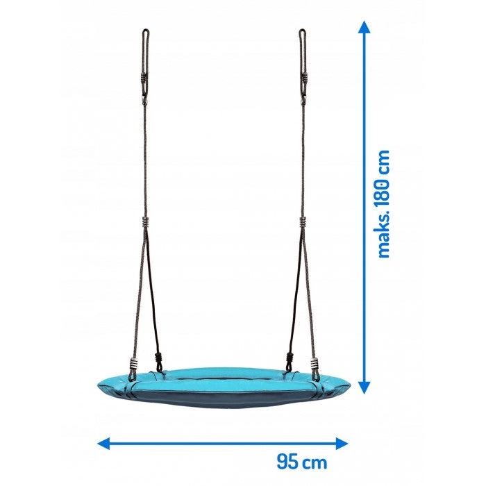 Leagan tip cuib pentru copii XXL, 95 cm, 150 kg, Neo-Sport 1002, Turcoaz