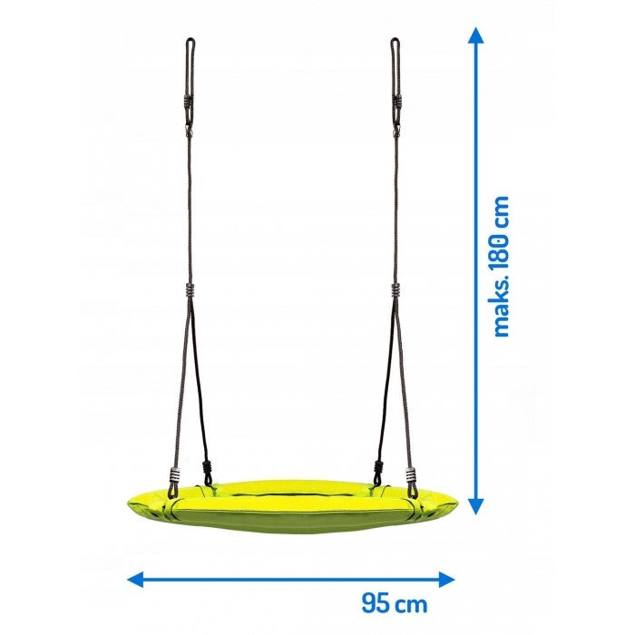 Leagan tip cuib pentru copii XXL, 95 cm, 150 kg, Neo-Sport 1003, Galben