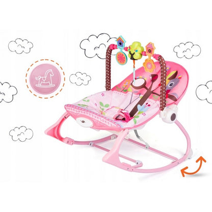 Balansoar 3 in 1 cu vibratii Ricokids 7303, Roz