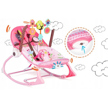 Balansoar 3 in 1 cu vibratii Ricokids 7303, Roz