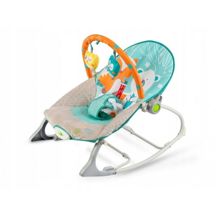 Balansoar cu vibratii, vulpita si ursul, Ricokids 7309 - Turcoaz