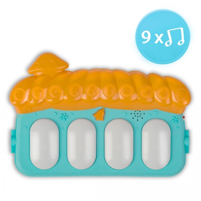 Salteluta de joaca XXL, pian cu 9 melodii si 5 jucarii Ricokids 7315, Multicolora