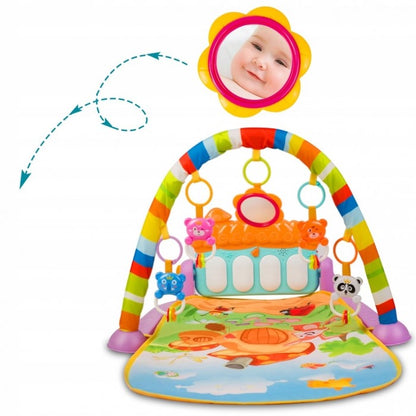 Salteluta de joaca XXL, pian cu 9 melodii si 5 jucarii Ricokids 7315, Multicolora
