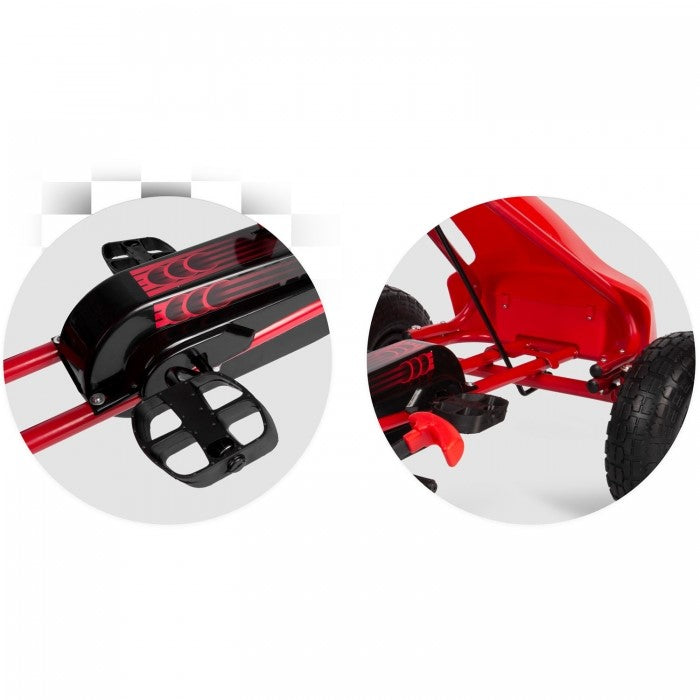 Kart cu pedale si roti gonflabile Gokart RK-593 Ricokids 759300, Rosu