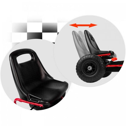 Kart cu pedale si roti gonflabile Gokart RK-593 Ricokids 759300, Rosu
