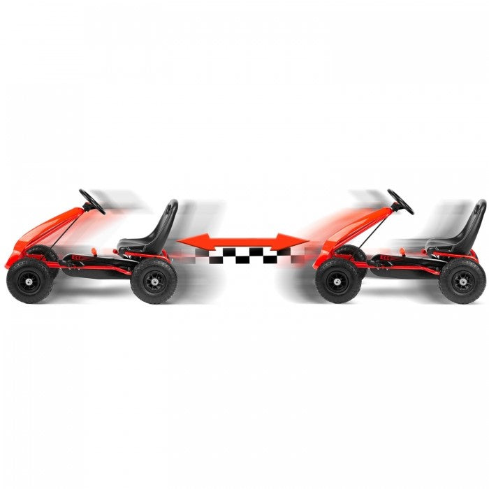 Kart cu pedale si roti gonflabile Gokart RK-593 Ricokids 759300, Rosu