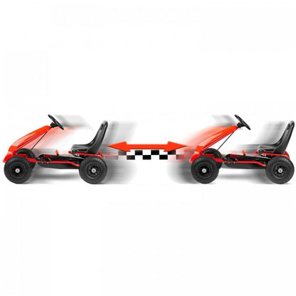 Kart cu pedale si roti gonflabile Gokart RK-593 Ricokids 759300, Rosu