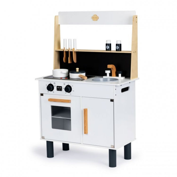 Bucatarie din lemn cu sunete si LED-uri Ecotoys CA12202