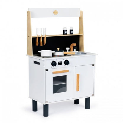 Bucatarie din lemn cu sunete si LED-uri Ecotoys CA12202