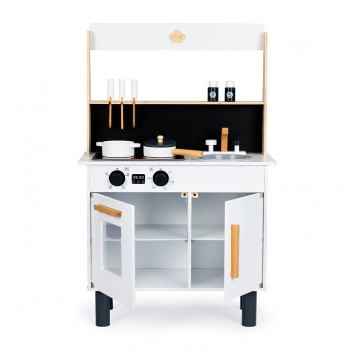 Bucatarie din lemn cu sunete si LED-uri Ecotoys CA12202