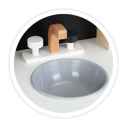 Bucatarie din lemn cu sunete si LED-uri Ecotoys CA12202