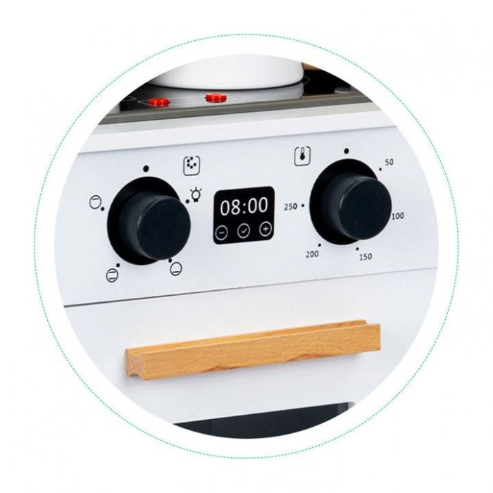 Bucatarie din lemn cu sunete si LED-uri Ecotoys CA12202