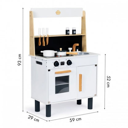 Bucatarie din lemn cu sunete si LED-uri Ecotoys CA12202