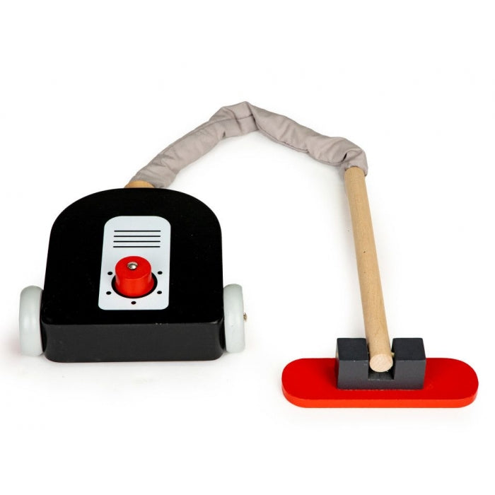 Antemergator din lemn XXL cu aspirator si elemente pentru curatenie Ecotoys 4404