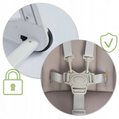 Scaun de masa cu roti Ricokids Tugo - Gri