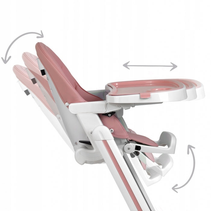 Scaun de masa cu roti Ricokids Tugo - Roz