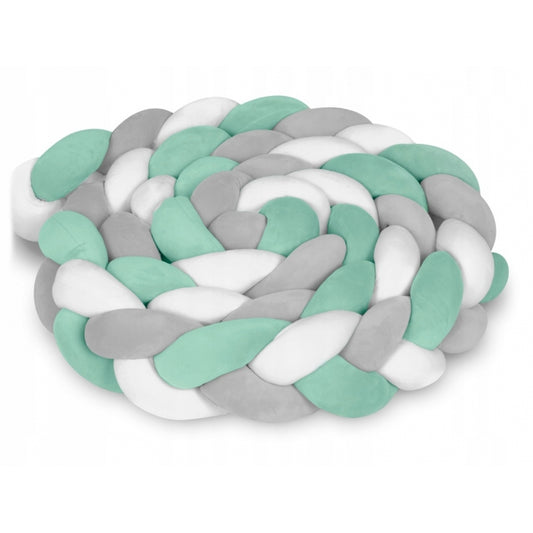 Protectie laterala pentru patut, impletita, 3 m, Ricokids 722102 - Verde