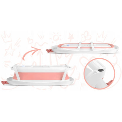 Cadita de baie cu dop de scurgere si pernita inclusa Ricokids RK-280 - Roz