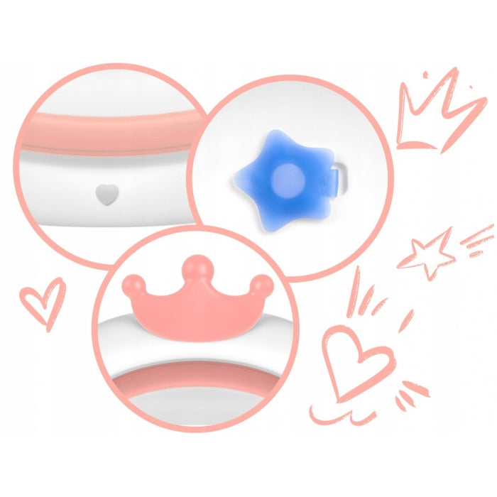 Cadita de baie cu dop de scurgere si pernita inclusa Ricokids RK-280 - Roz