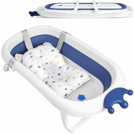 Cadita de baie cu dop de scurgere si pernita inclusa Ricokids RK-280 - Albastru