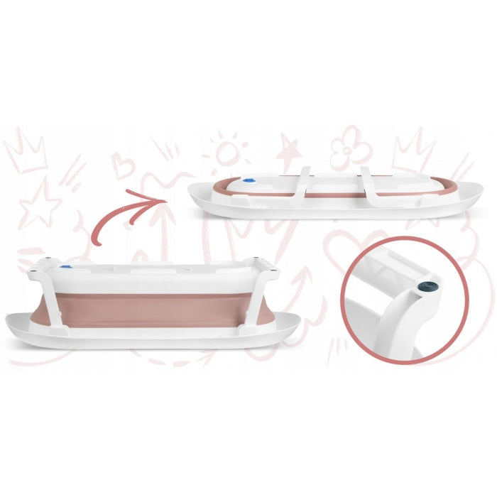 Cadita de baie cu dop de scurgere Ricokids RK-281 - Roz