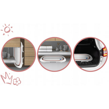 Cadita de baie cu dop de scurgere Ricokids RK-281 - Roz