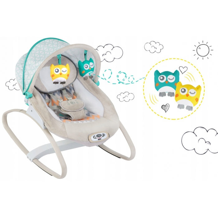 Balansoar cu vibratii si muzica Ricokids 7320 - Gri